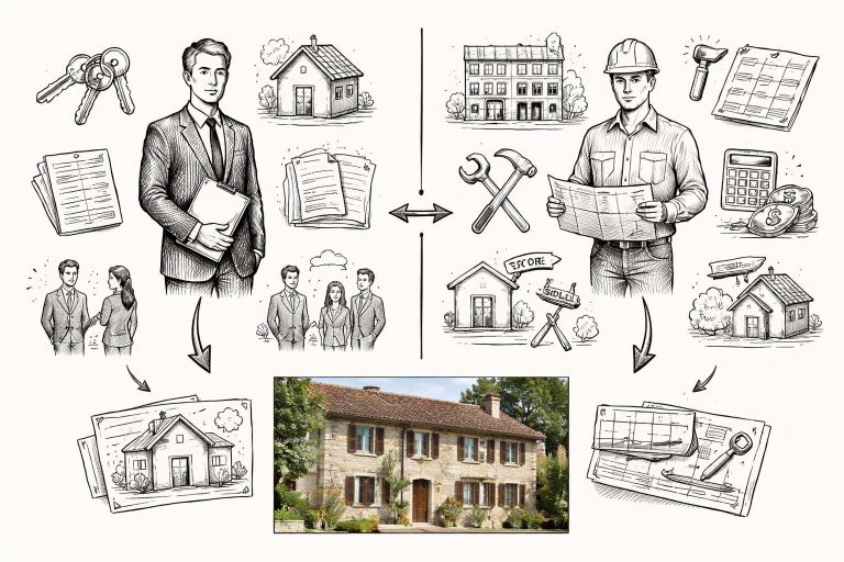 découvrez les principales différences entre un agent immobilier et un marchand de biens, leurs rôles, missions et responsabilités dans le secteur immobilier.